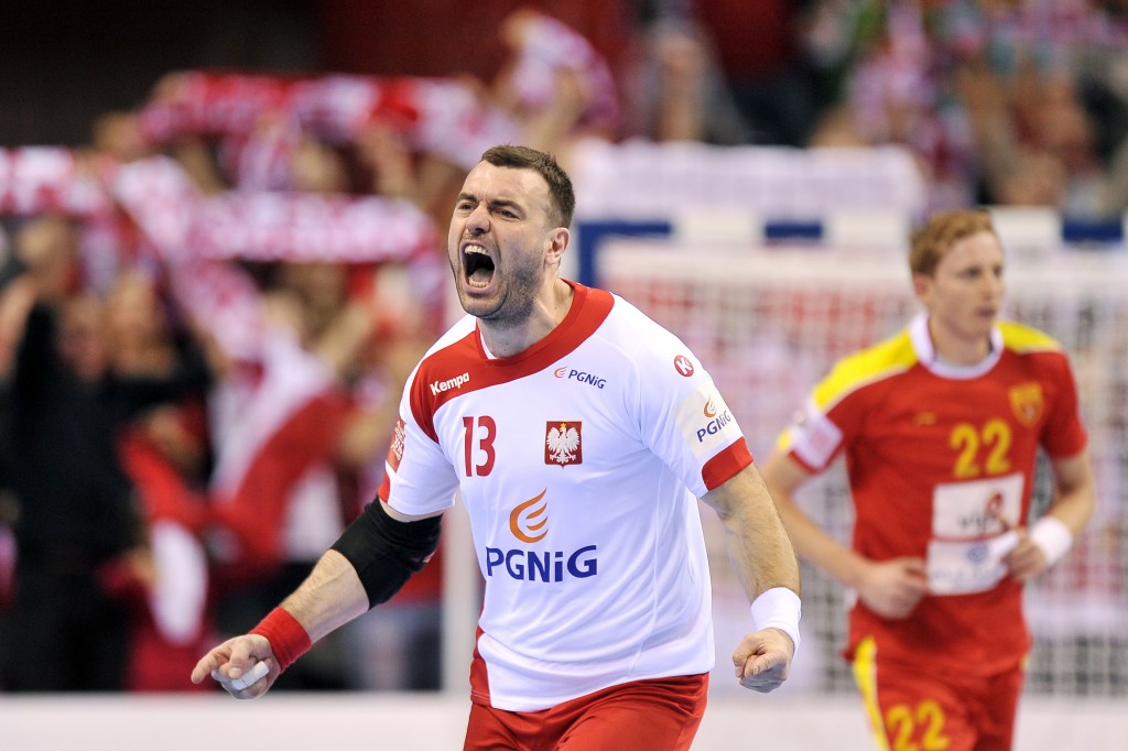 2016.01.17 Krakow Cracow Pilka reczna EHF Euro 2016 Mistrzostwa Europy w pilce recznej mezczyzn Grupa A Polska - Macedonia N/Z Bartosz Jurecki radosc Foto Norbert Barczyk / Pressfocus 2016.01.17 Krakow Cracow Handball EHF Mens Euro Poland 2016 Poland - Fyr Macedonia N/Z Bartosz Jurecki radosc Foto Norbert Barczyk / Pressfocus